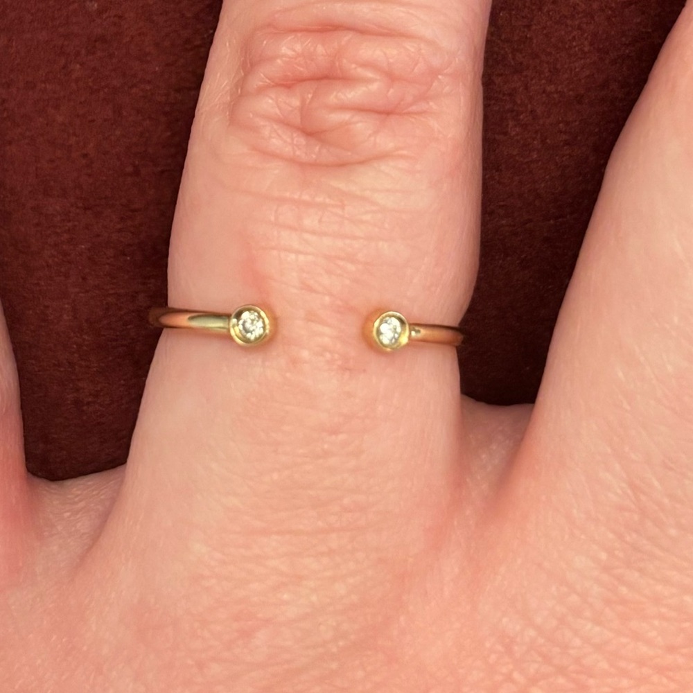 Mejuri Gold Open Ring with Gem Accents